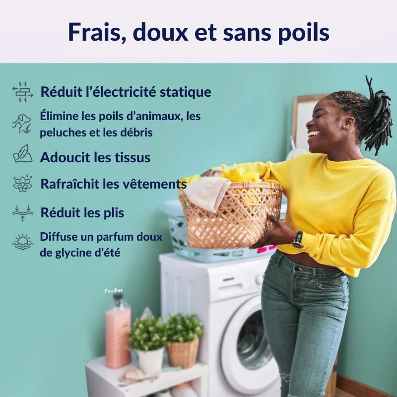 Feuilles Anti-Poils pour Sèche-Linge