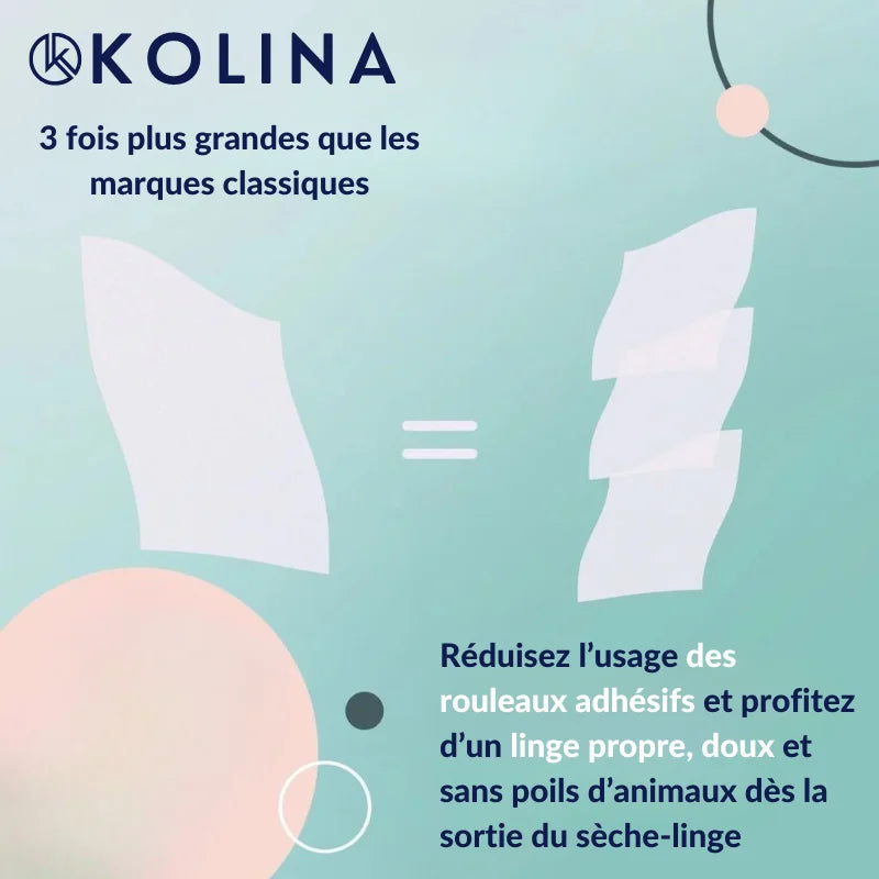 Feuilles Anti-Poils pour Sèche-Linge